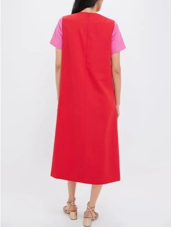 Tuckernuck Pink and Red Wave-Panel Midi Dress - XL - Picture 3 of 10
